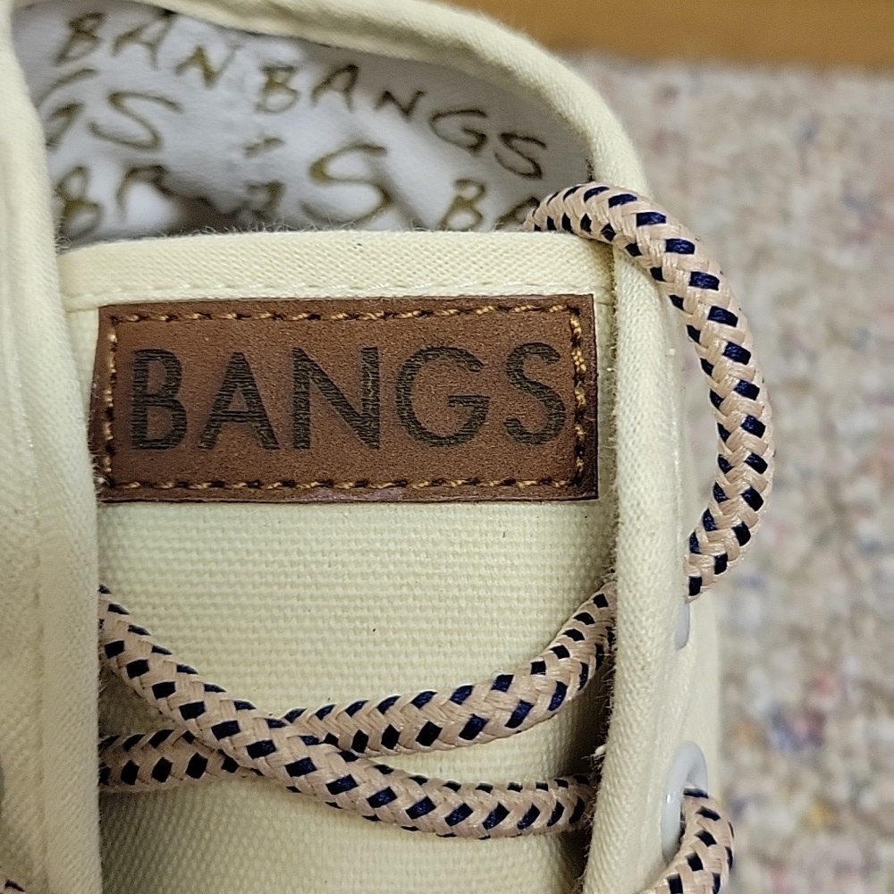 Bangs Women's High-Top Sneakers - Cream and Tan Sz 7. NWOT - Picture 6 of 8